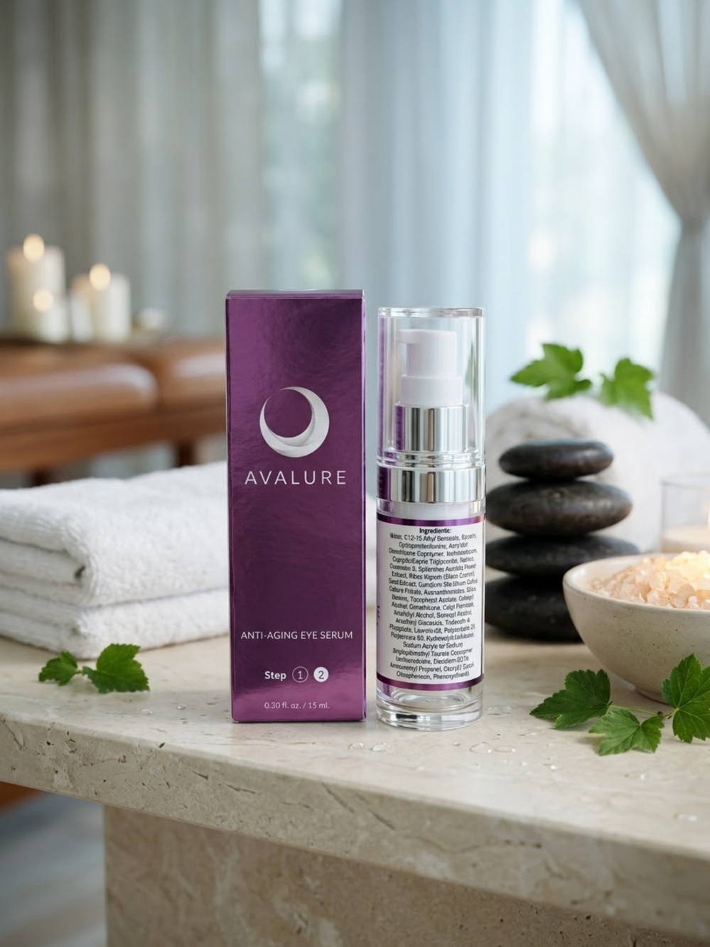Avalure Anti-Aging Eye Serum Hydrating Treatment 0.50 fl oz / 15 ml Sealed New
